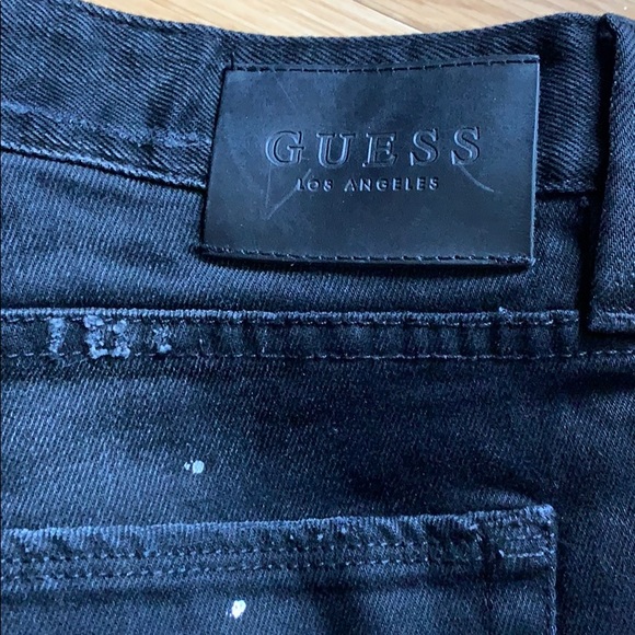 GUESS slim tapered paint splattered jeans - Picture 3 of 4